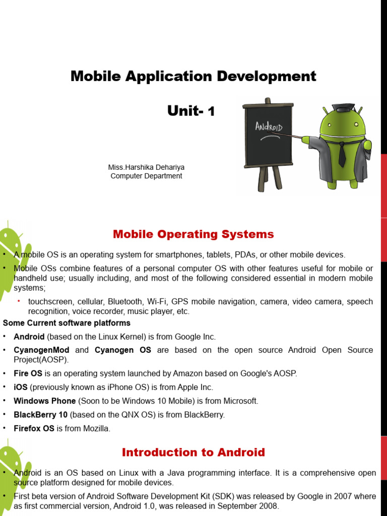 Mobile OS and Android Development Guide | PDF | Android (Operating ...