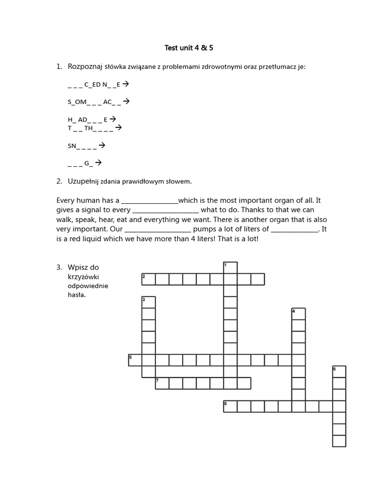 Test Unit 4 I 5 English Class 6 Pdf