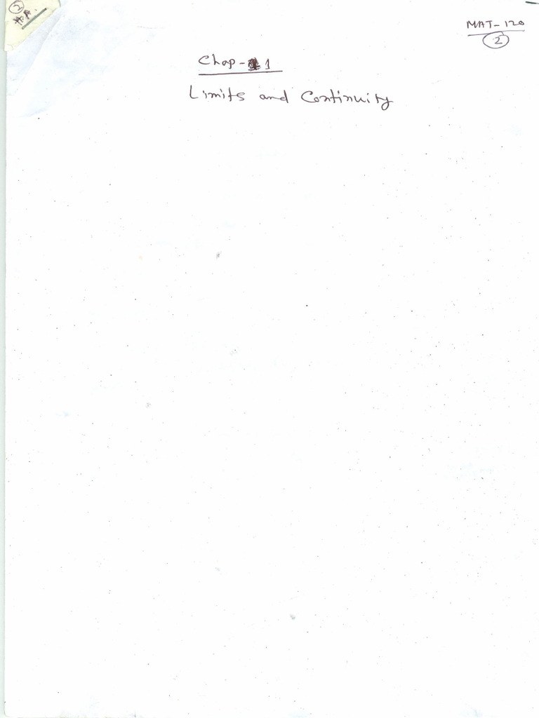Chap 1 Limits And Continuity Pdf