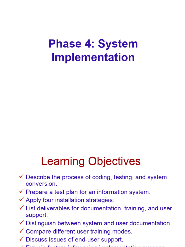 System Implementation: Coding & Testing Guide | PDF | Risk | Risk ...
