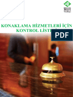 Konaklama Hi̇zmetleri̇ İçi̇n Kontrol Li̇stesi̇