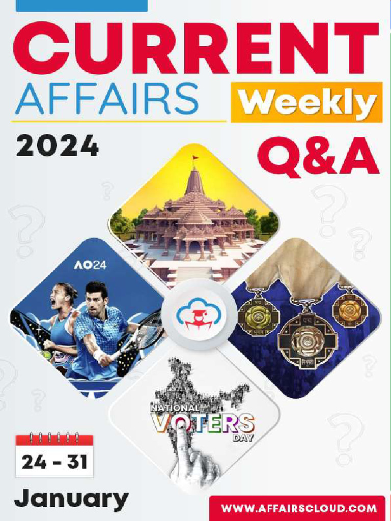 Current Affairs Weekly Q&A PDF January 2024 4th Week by AffairsCloud ...