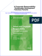 (Download PDF) Values and Corporate Responsibility CSR and Sustainable Development Francisca Farache Online Ebook All Chapter PDF