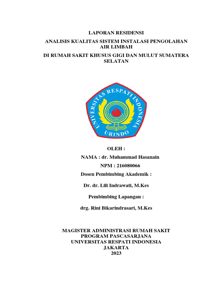 Laporan Residensi Muhammad Hasanain | PDF