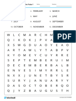 Months of The Year 7a On The Pulse 1 Sopa de Letras