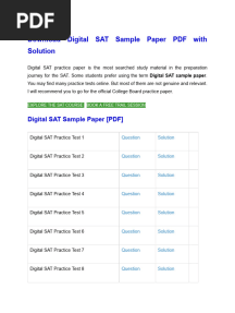 SAT Sample Papers (New Version)