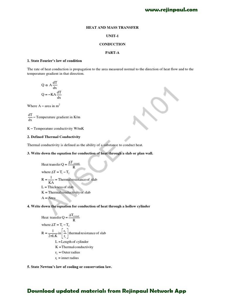 Heat Transfer: Conduction Principles | PDF | Thermal Conduction | Heat ...