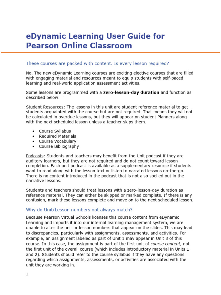 eDynamic Learning Guide for Pearson Classroom | PDF | Learning | Teachers