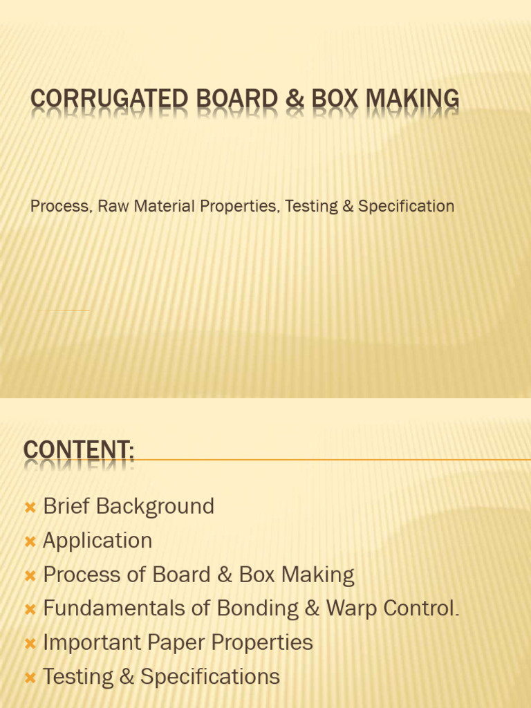 Corrugated Box Making Process Guide | PDF | Adhesive | Starch