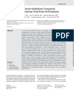 Outcomes of Posterior-Stabilized Compared with Cruciate-Retaining Total Knee Arthroplasty