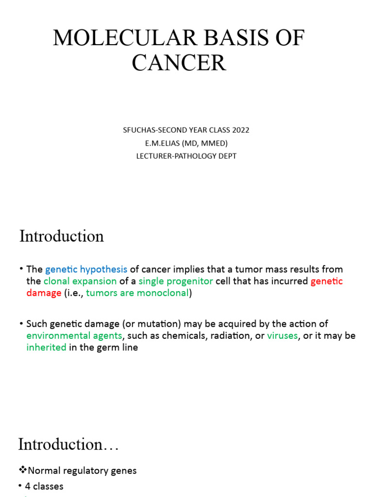 Molecular Mechanisms of Cancer Development | PDF | Tumor Suppressor ...