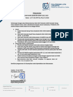Surat Pengumuman UAS Genap TA.2022-2023