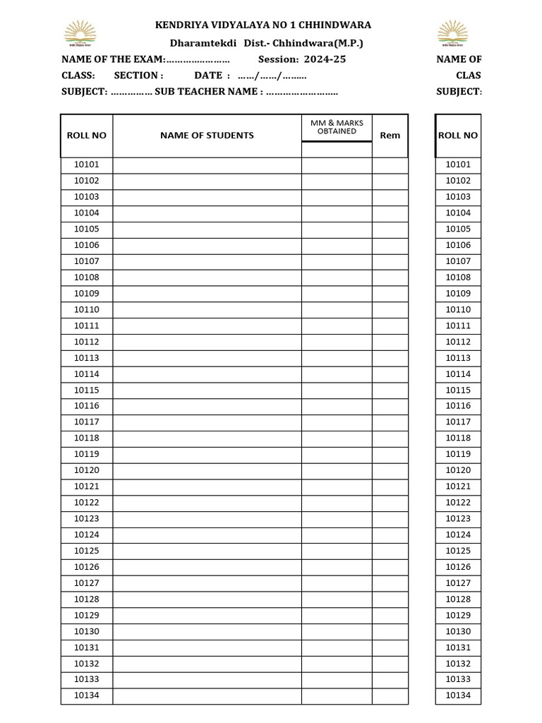 Xii a new blank markslip may 2024 pdf schools educational