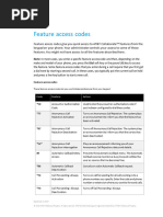 Feature Access Codes