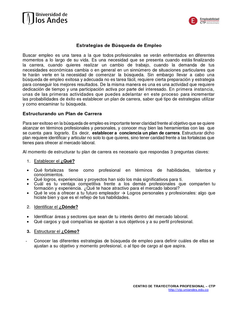 Estrategias Efectivas para Buscar Empleo | PDF | Empleo | Reclutamiento