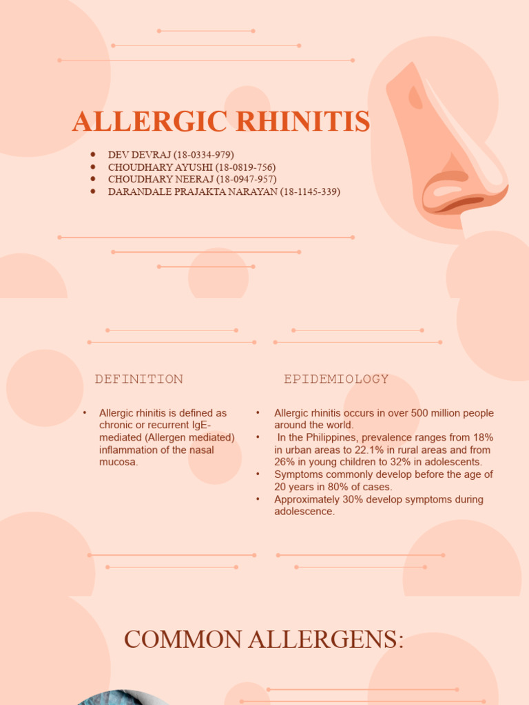 Allergic Rhinitis | PDF | Allergy | Allergen