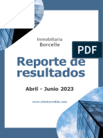 Reporte de Resultados Inmobiliaria Moderno Azul y Gris