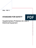 Standard For Safety: Supplementary Protectors For Use in Electrical Equipment