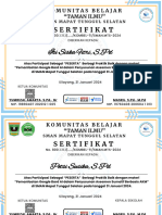 (Buat Banyak 1) SERTIFIKAT 2-PSERTA KOMBEL