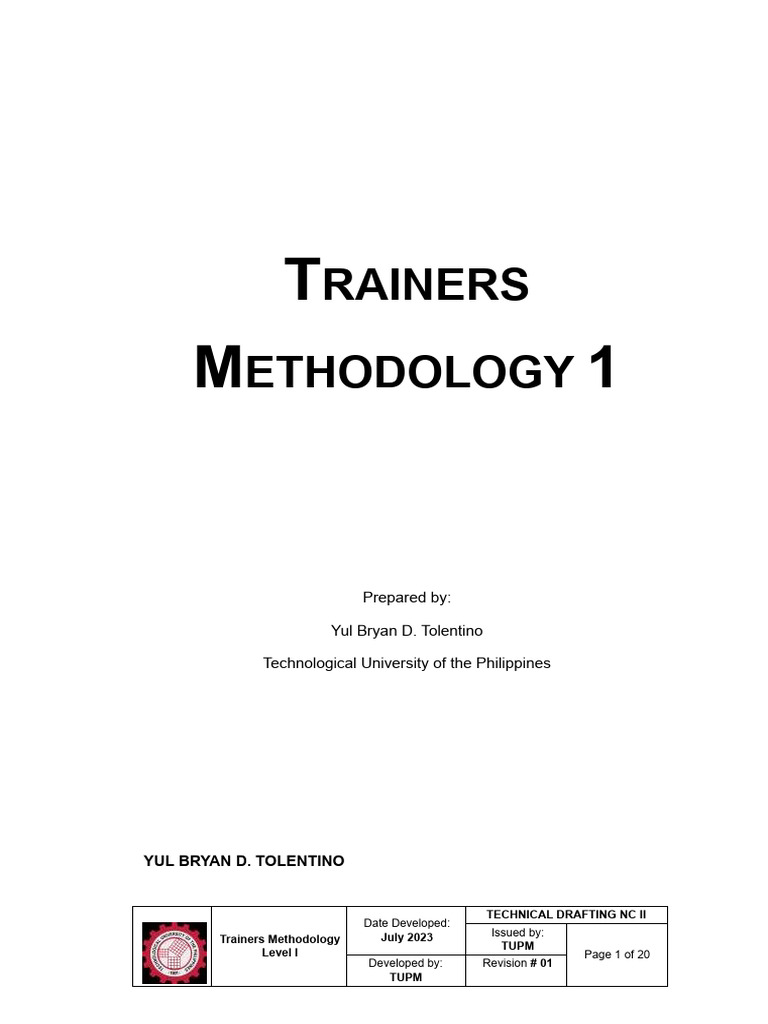 Trainers Methodology Level I Guide | PDF | Hors D'oeuvre | Cooking