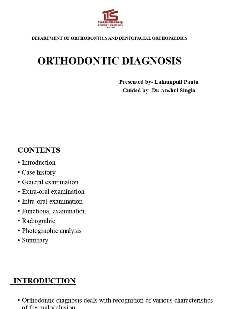 Orthodontic Diagnosis Wps | Download Free PDF | Orthodontics | Mouth