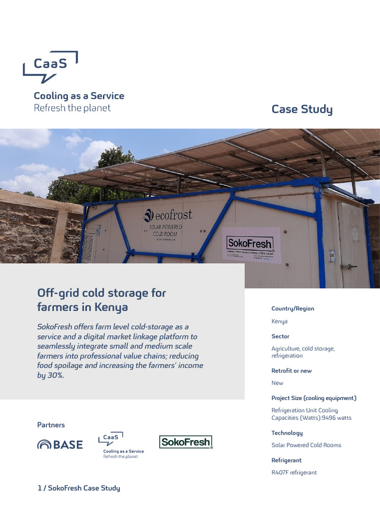 SokoFresh: Cold Storage for Kenyan Farmers | PDF | Smallholding ...