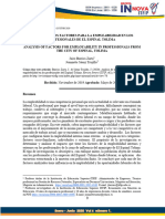 Análisis de Los Factores para La Empleabilidad en Los Profesionales de El Espinal Tolima 2020