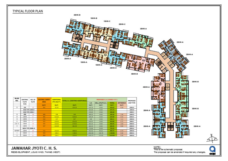 Typical Floor Plan With Carpet Area Statement-25.05.2023 | PDF