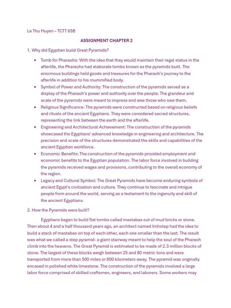 Assignment c2 PDF Ancient Egyptian Religion Ancient Egypt