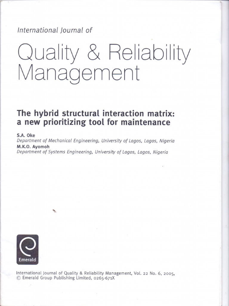 The Hybrid Structural Interaction Matrix A New Prioritizing Tool ...