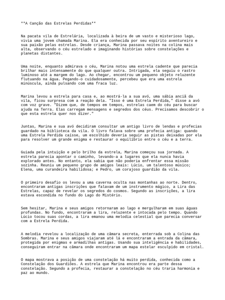 A Jornada da Estrela Perdida | PDF | Estrelas | Céu