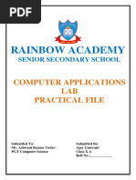 Class 10 Lab Practical File