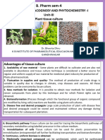 Application of Plant Tisse Culture