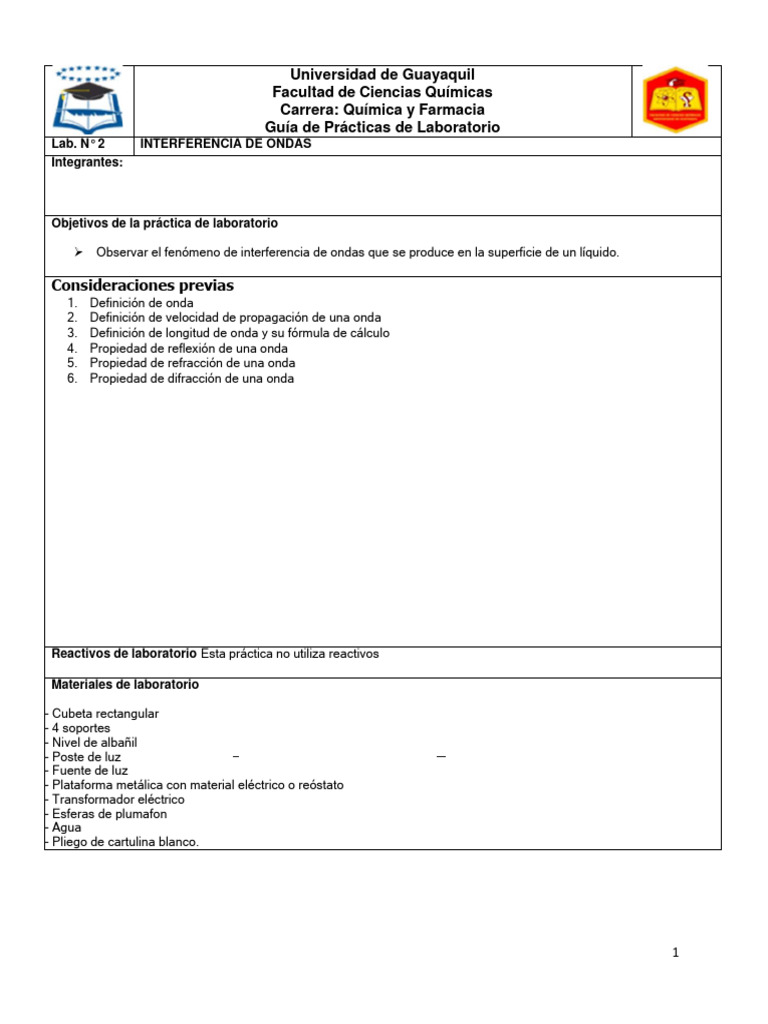 Practica 02 - Ondas | PDF | Ligero | Olas