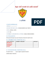 Plan de Trabajo - Comite de Aula 3 Años