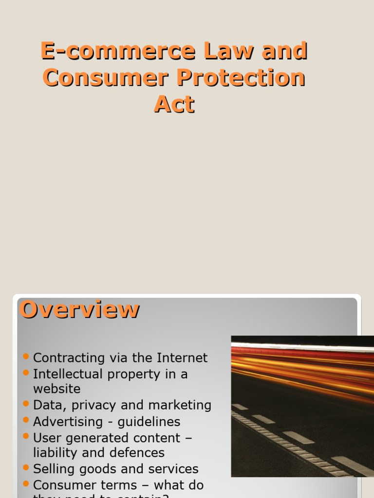 E-commerce Law: Consumer Protection Guide | PDF | E Commerce | Http Cookie