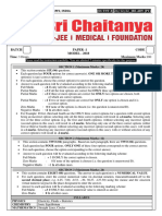 Sri Chaitanya IIT Academy Front Page 2018 Advance Pattern Paper - 1 - Final