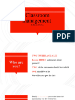 Classroom Management First Year