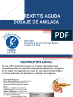 Pancreatitis Aguda Dosaje de Amilasa: Belén Miño Residente de 1er Año de Cirugía General Hospital J. R. Vidal