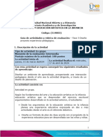 Guía de Actividades y Rúbrica de Evaluación - Fase 3 Diseño Proyecto Experiencia Pedagógica.