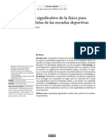 El Aprendizaje Significativo de La Física para Estudiantes-Atletas de Las Escuelas Deportivas