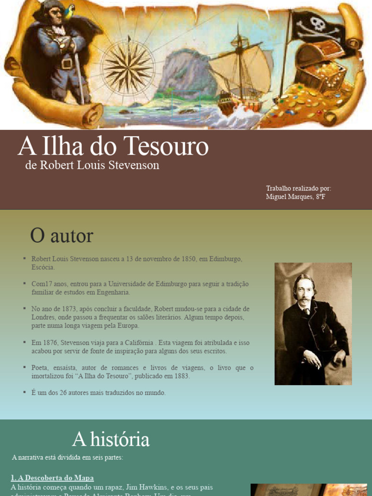 Resumo de A Ilha do Tesouro | PDF | Robert Louis Stevenson | Pirataria