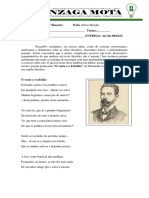 Avaliação Parcial de Literatura 4º Bimestre PDF
