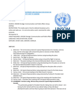 News Article and Shot-List - Support For Development and Dialogue Discussed On Un Special Representative's Visit To Garowe