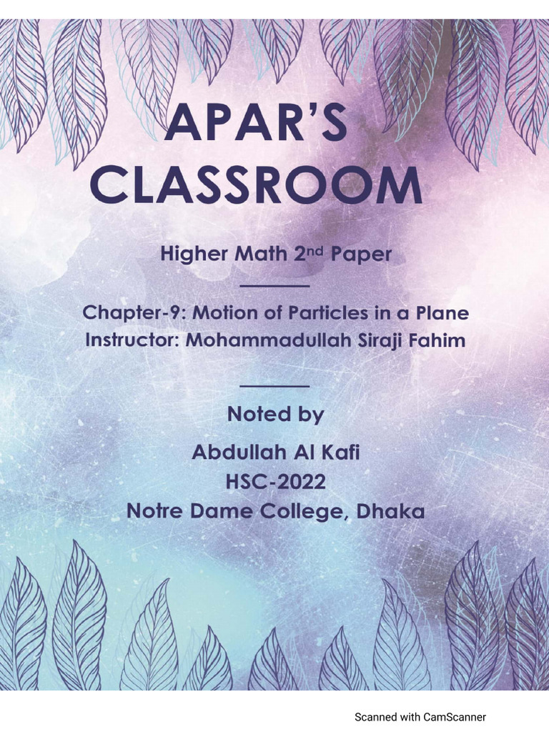 Higher Math Paper-2 Chapter-9 by Kafi | PDF
