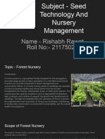 Subject - Seed Technology and Nursery Management