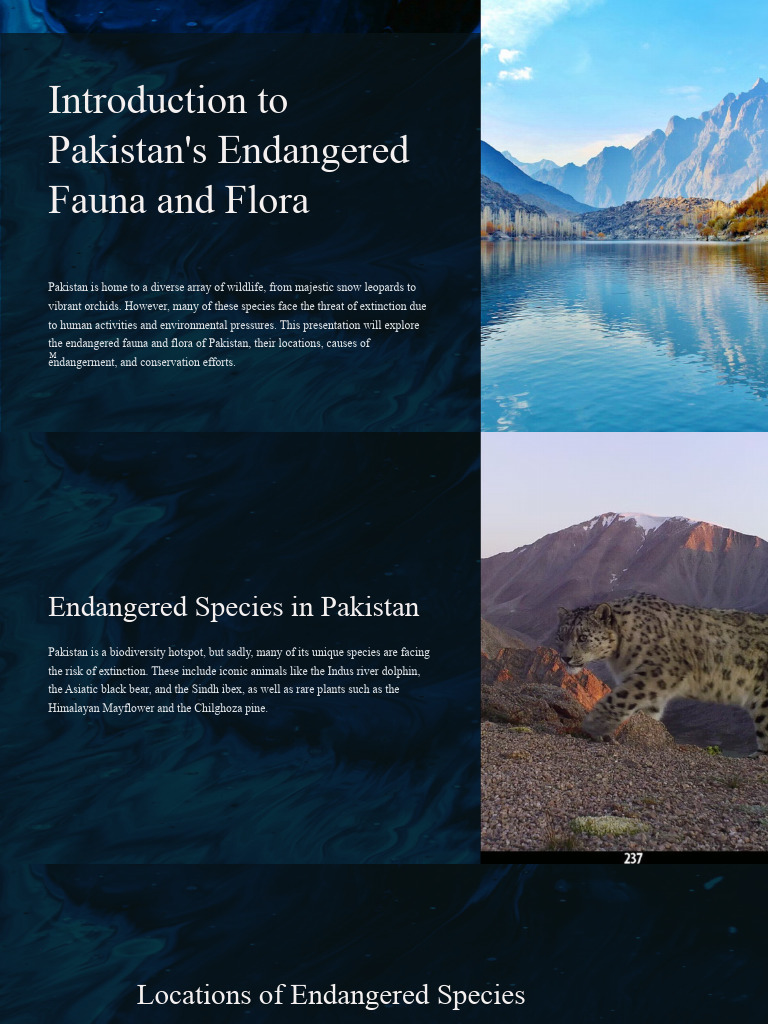 Endangered Species of Pakistan: A Guide | PDF | Endangered Species ...