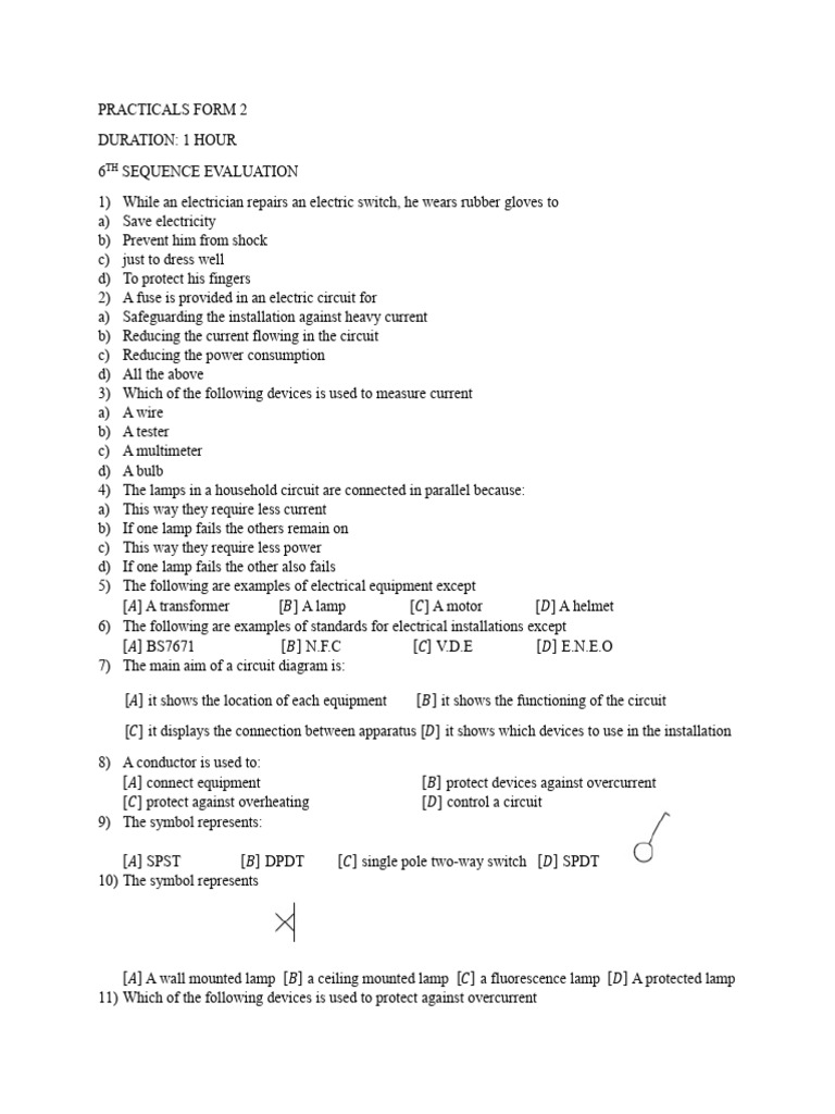 Electrical Installation Evaluation 050725 | PDF | Fuse (Electrical ...