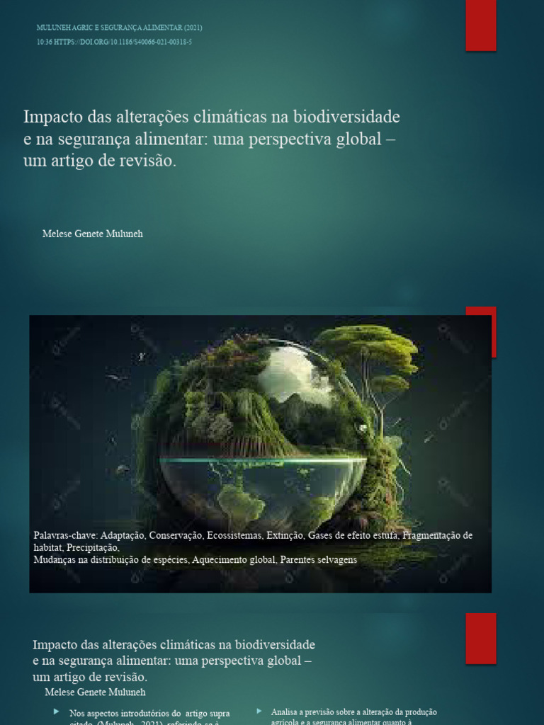 Impacto das Mudanças Climáticas na Biodiversidade | PDF | Aquecimento ...