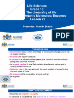 Life Sciences Gr.10 Lesson 27 Organic Molecules (Enzymes)